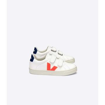 Kids' Veja ESPLAR CHROMEFREE Shoes White/Orange/Blue | SG 730AHK